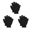 COTRUERE 3 Pairs Kid's Gloves Winter Knit Gloves Warm Stretchy Unisex MagicGloves for 3,4,5,6 years Boys Girls view 1