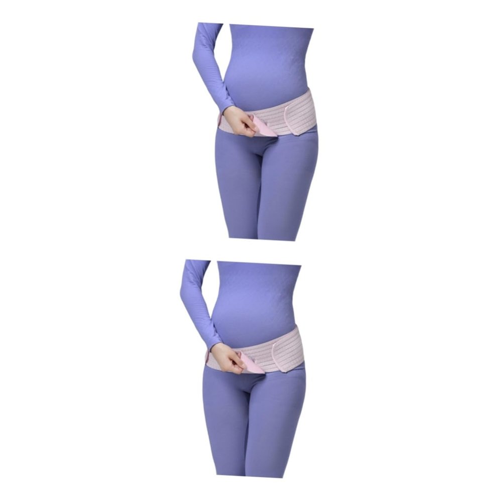 Mobestech 2pcs Maternity Support Belt Breathable Dual Purpose Pregnancy Abdominal Band for Back and Belly Brace for Expecting Mothers