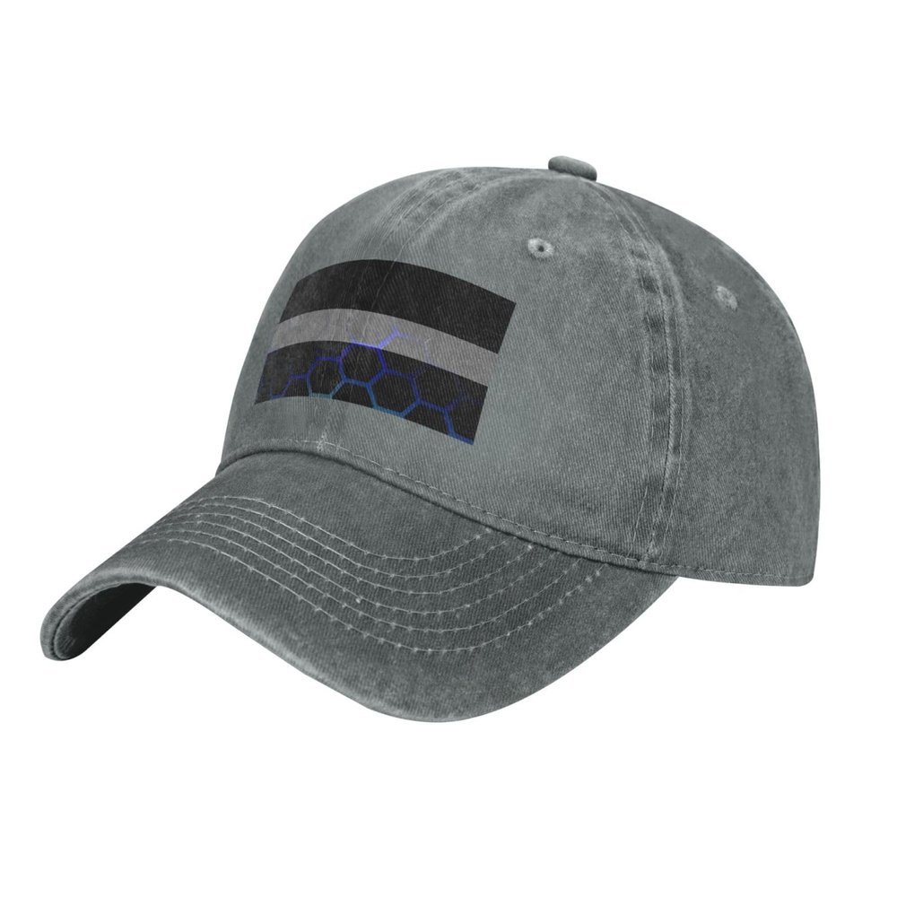 LIFANGMI Honeycomb Style Thin White Line Flag Baseball Cap for Men Women Hats Adjustable Vintage Cowboy Hat Sun Hat