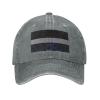 LIFANGMI Honeycomb Style Thin White Line Flag Baseball Cap for Men Women Hats Adjustable Vintage Cowboy Hat Sun Hat view 2
