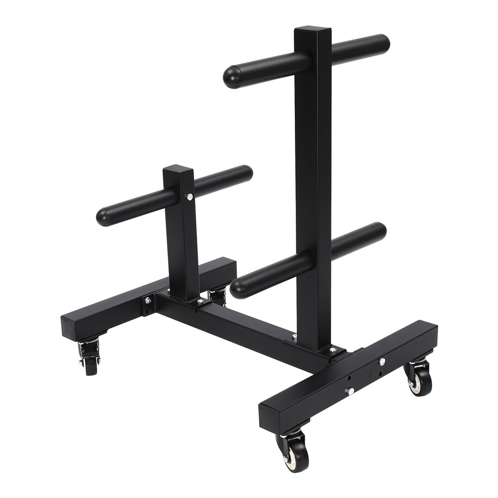 Dumbbell Plate Rack, Strength Training Dumbbell Rack, Double Column Mobile Dumbbell Piece Holder 1102 lbs Capacity for Home Gym
