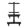 Dumbbell Plate Rack, Strength Training Dumbbell Rack, Double Column Mobile Dumbbell Piece Holder 1102 lbs Capacity for Home Gym view 3