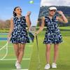 GGOV Tennis Dress for Women Golf Dresses with Shorts Inner Pocket Sleeveless Zip Up Stand Collar Workout Athletic Dresses view 2