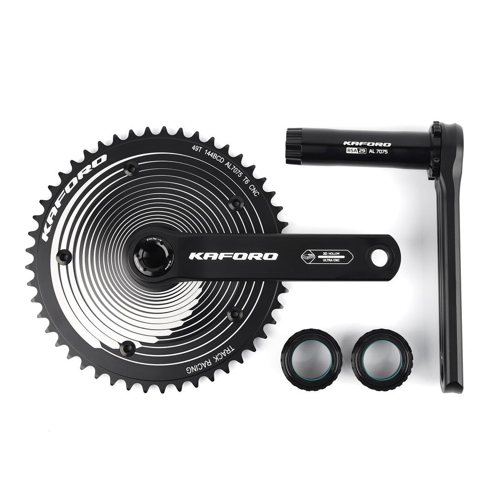 POLSO TK-01 Premium Fixed Gear Bike Crankset - 49T 144BCD 165MM, Precision CNC Machining, Ideal for Single Speed, Track, Fixed Gear, and Urban Cycling - Bicycle Cranksets