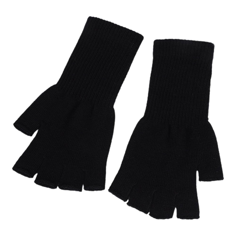 ECYC Ltd Winter Knit Half Finger Gloves for Women Men, Warm Knitted Long Wrist Fingerless Gloves Arm Warmers Mittens Stretchy Gloves