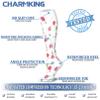 CHARMKING Compression Socks for Women & Men (8 Pairs) 15-20 mmHg Graduated Copper Support Socks are Best for Pregnant, Nurses - Boost Performance, Circulation, Knee High & Wide Calf (L/XL, Multi 58) view 4