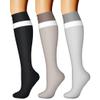 CHARMKING Compression Socks for Women & Men Circulation (3 Pairs) 15-20 mmHg is Best Athletic for Running, Flight Travel, Support, Cycling, Pregnant - Boost Performance, Durability (L/XL,Multi 68)