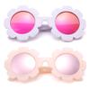 NULOOQ Polarized Baby Sunglasses with Strap  Flexible Flower Shaped Sunglasses for Toddler & Infant Age 0-24 Months (Jelly Pink/Pink + Light Purple/Purple Red) - 2 Pack view 2