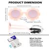 NULOOQ Polarized Baby Sunglasses with Strap  Flexible Flower Shaped Sunglasses for Toddler & Infant Age 0-24 Months (Jelly Pink/Pink + Light Purple/Purple Red) - 2 Pack view 4