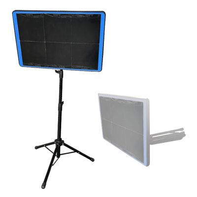 DonHeK Ping Pong Return Board,Single Self-Study Training Baffle with 6 Black Rubbers,Stand is Height Adjustable for Home Gym Community Game Rooms