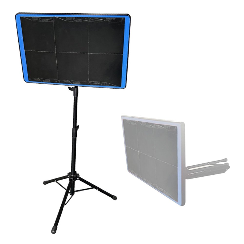 DonHeK Ping Pong Return Board,Single Self-Study Training Baffle with 6 Black Rubbers,Stand is Height Adjustable for Home Gym Community Game Rooms