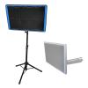 DonHeK Ping Pong Return Board,Single Self-Study Training Baffle with 6 Black Rubbers,Stand is Height Adjustable for Home Gym Community Game Rooms view 1