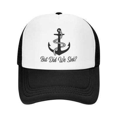 But Did We Sink Hat Baseball Cap Fashion Cool Summer Sun Mesh Trucker Cap Adjustable Black