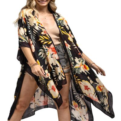 Breezy Lane Kimonos for Women Floral Prints Beach Cover Up Swimsuit Coverup for Bathing Suit
