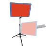 DonHeK Ping Pong Return Board,Single Self-Study Training Baffle with Red Rubbers,Stand is Height Adjustable for Home Gym Community Game Rooms view 1