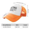 Adulting Please Wait Hat Baseball Cap Fashion Cool Summer Sun Mesh Trucker Cap Adjustable Orange view 4