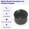 FELHOOD Updated Hatch Bucket Container for Lifetime Kayak Storage, Lifetime Tamarack Angler 100, Pro 103, Weber Angler 110, Temptation 110, Spitfire 950T Fit Hatch Opening 6 7/8" Kayaks view 2