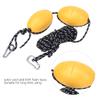 Gavigain Kayak Buoy Floating Ball, Kayak Boat Leash Rope with Buoy Floating Ball Stainless Steel Hook for Fishing Drift Anchors System (Double Ball White and Black Rope Set) view 2
