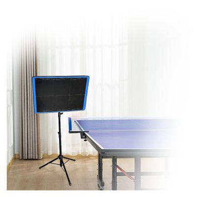 Table Tennis Rebound,Single Self-Study Training Baffle with 6 Black Rubbers,Stand is Height Adjustable for Home Gym Community Game Rooms