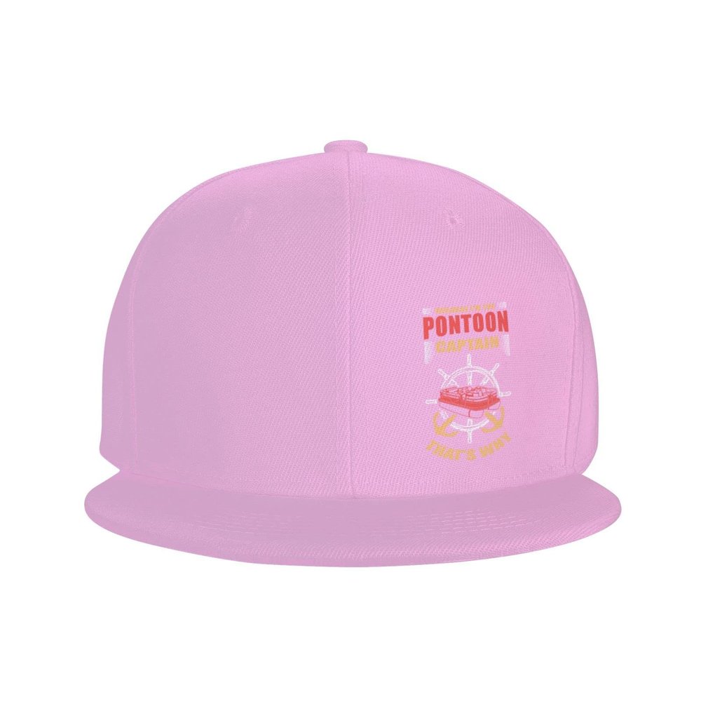 Peiyeety I'm The Pon-toon Boat Captain Men Trucker Hat Women Snapback Adjustable Summer Golf Baseball Cap Pink