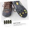 BCOATH 2pairs Winter Ice Grippers Anti-Slip Shoe Covers with Traction Cleats for Hiking Climbing and Outdoor Activities Durable Lightweight Fit view 3