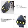 BCOATH 2pairs Winter Ice Grippers Anti-Slip Shoe Covers with Traction Cleats for Hiking Climbing and Outdoor Activities Durable Lightweight Fit view 4