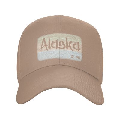 Alaska Est 1959 Curved Brim Baseball Cap Men Adjustable Sun Dad Summer Golf Trucker Hat Natural