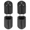 PATIKIL 0.51 Inch Chair Feet Replacement, 4 Pack Non-Slip Plastic Outdoor Camping Chair Leg Tips Cap Folding Chair Legs Floor Protectors Fit for 0.51" Chair Feet, Black view 1