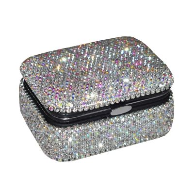 CEMONT Jewelry Box Creative Diamond Small Jewelry Box Travel Portable Makeup Box Earrings Earrings Ring Storage Box Jewelry Storage Box Jewelry Organizer, 8*6*4CM