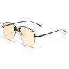 Vintage Rimless Alloy Pilot Sunglasses for Women 2024 Gradient Sun Glasses Female Metal Oval Shades Black Brown (3pcs-gray&orange&brown) view 3