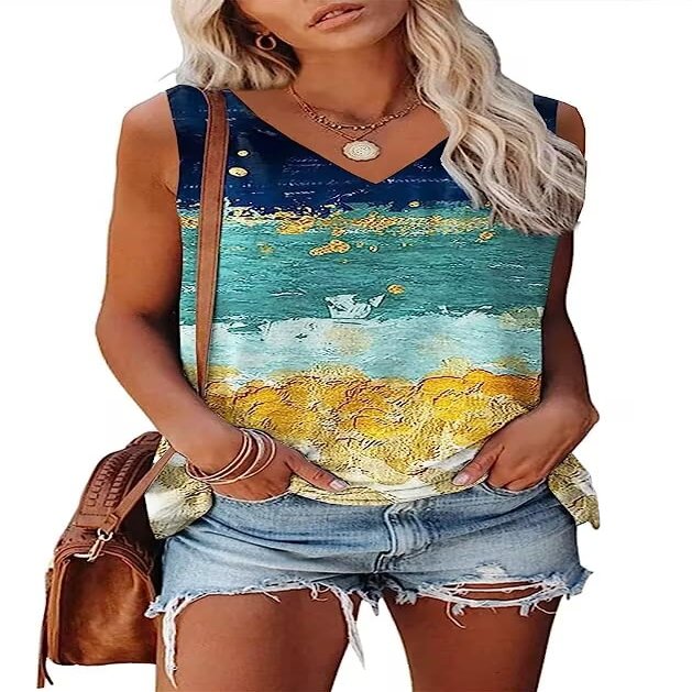 Womens Tank Tops Sleeveless Yoga Shirts Summer Tops Loose Fit Running Athletic Shirts