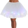Auwoyss Vintage Light up Tutu Skirt Tulle Bubble Ballet Tutu Skirt Dance Costume Accessories for Women and Girls (Polyester, White-Child) view 1