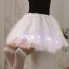 Auwoyss Vintage Light up Tutu Skirt Tulle Bubble Ballet Tutu Skirt Dance Costume Accessories for Women and Girls (Polyester, White-Child) view 3