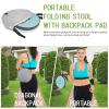 Deer's Life Portable Collapsible Stool with Cushion Pad, Retractable Folding Telescopic Camping Seat for Adults, Small Lightweight Sturdy Adjustable Stools for Travel,Kitchen,Garden,Fishing view 4