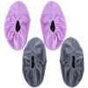 Yardwe 2 Pairs Reusable, Non Slip, Universal Soft Washable Thickened Boot for Household, Office, Laboratory (Grey + Purple) view 1