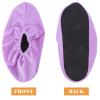 Yardwe 2 Pairs Reusable, Non Slip, Universal Soft Washable Thickened Boot for Household, Office, Laboratory (Grey + Purple) view 2