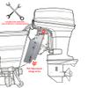Winibo 8" Adjustable Outboard Motor Jack Plate, Setback Aluminum Jack Plate for Boat Steering System (JP5800C) view 3