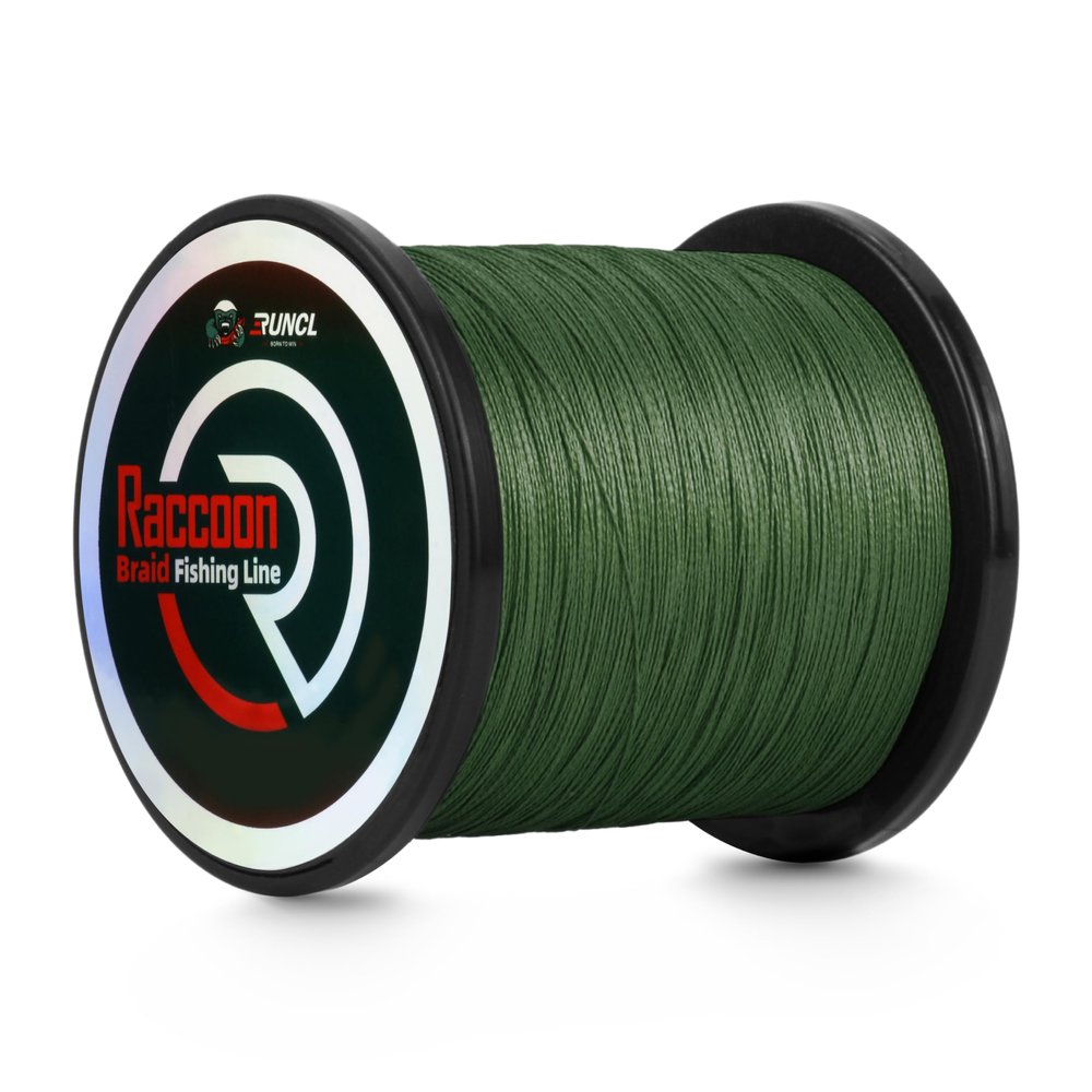 RUNCL Upgraded Braided Fishing Line, Colorfast Fishing Line Braid for Bass, Trout, Crappie, Ultra Strong Braid for Saltwater Freshwater, Abrasion Resistant, Zero Stretch, 6-80lb, 150/300/500/1000Yds