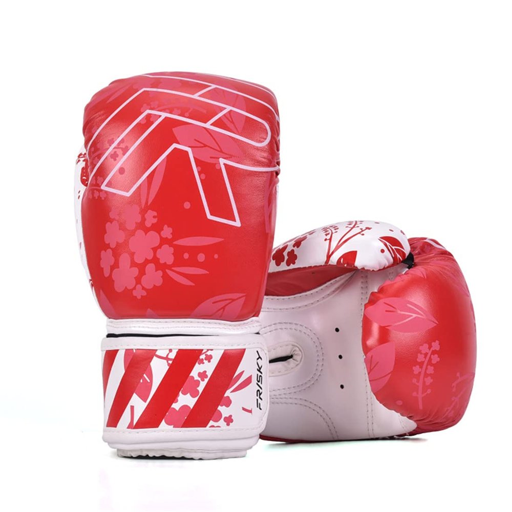 Boxing Gloves Training Gloves for Kids Kickboxing Fight Sparring Muay Thai Heavy Bag Workout Adults Fight Gloves Breathable 6oz Red