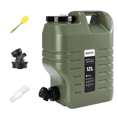 GIGYES 3.2 Gallon Camping Water Jug with Spout, No Leakage Food Grade Camping Water Tank with Spigot for Picnic, BBQ Supplies