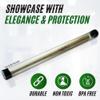 Baseball Bat Case | 36 Inch Bat Cover Protector with Black Rubber End Caps and Clear Tube | Baseball Bat Display Case | Protects MLB Bat Display Box for Desk (10 Bat Tubes) view 3