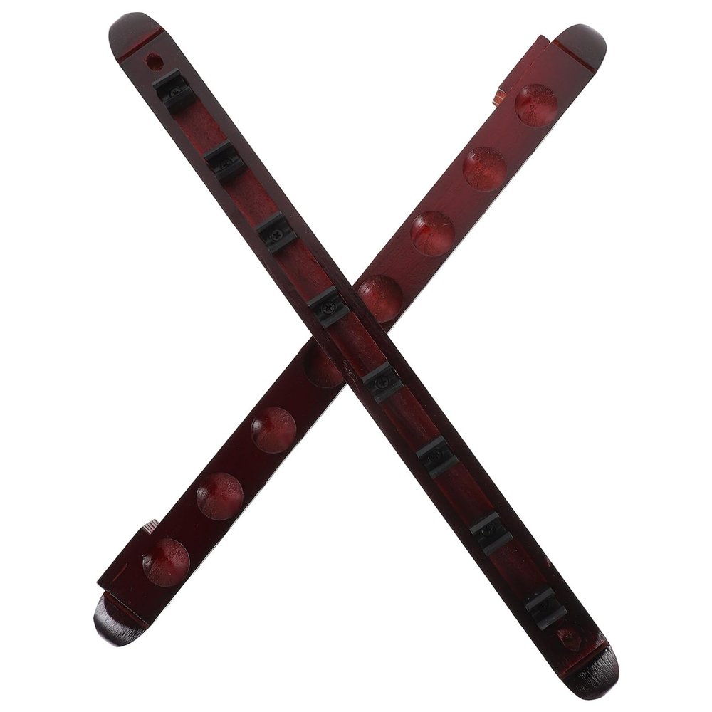 BESPORTBLE 1set Wall Mounted Wooden Pool Cue Rack Billiard Stick Holder Convenient Storage for Cues and Practical Design for Billiard Enthusiasts and Home Use