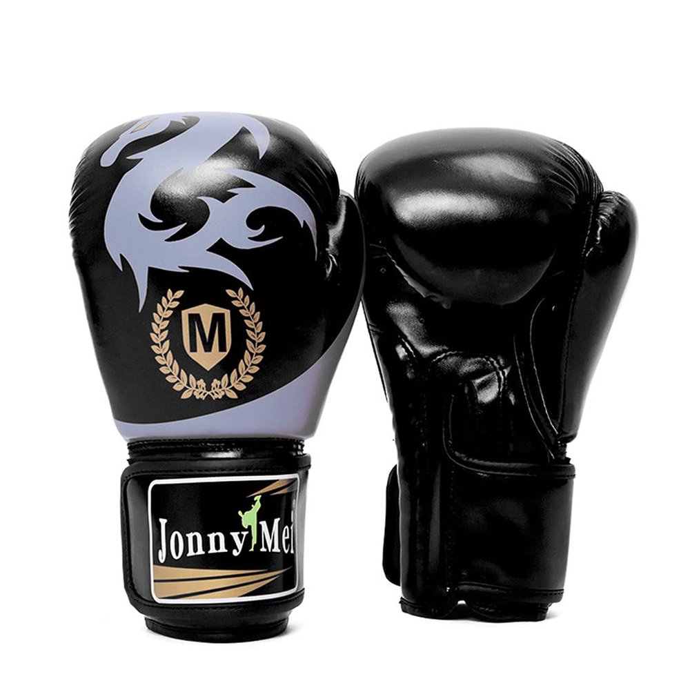 Boxing Gloves Boxing Training Gloves for Men Women Kids Beginner MMA Kickboxing Fight Sparring Punching Bag Gloves Leather Breathable Black 8oz (Black 8 oz)