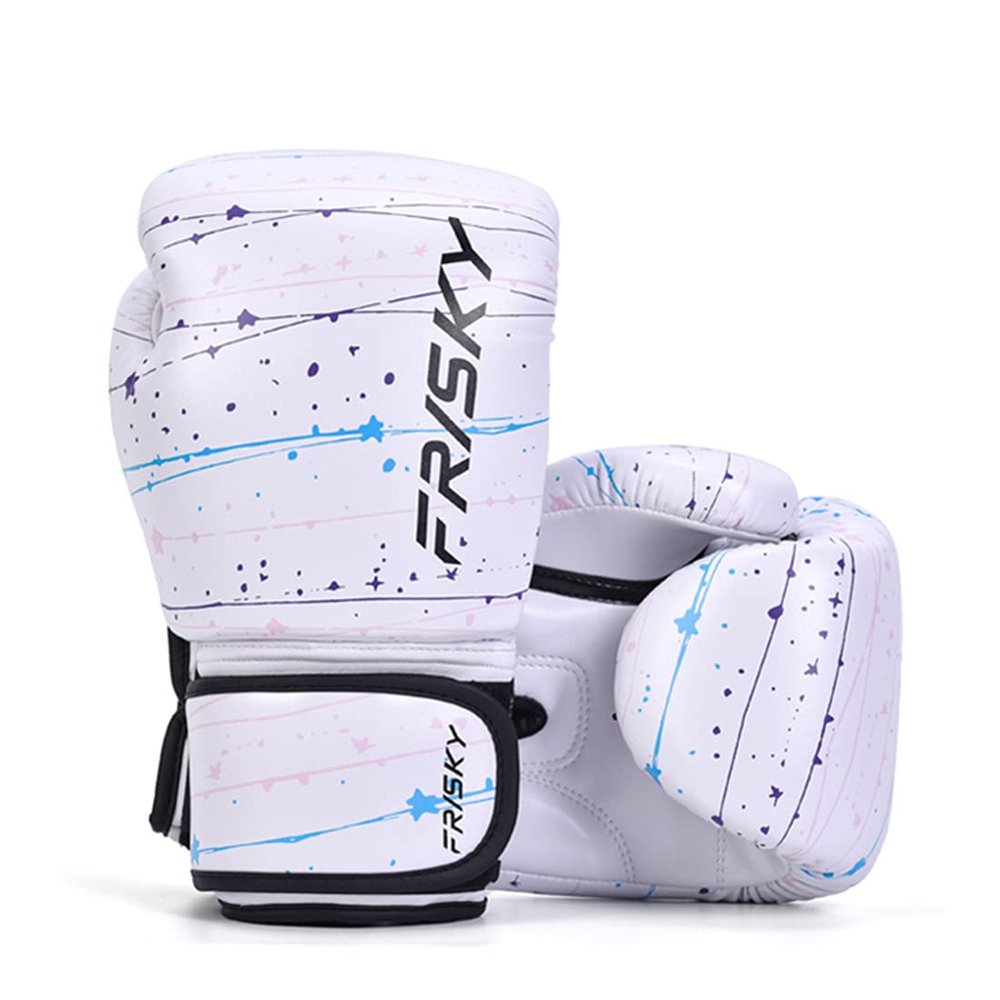 Boxing Gloves Men Women Kids Professional Fight Muay Thai Sparring Punching Bag Adults Training Gloves Wrist Protection Multi Colored 12oz (Multi Colored 12oz)