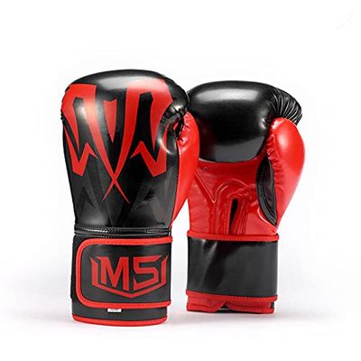 Boxing Gloves Boxing Training Gloves for Men Women Kids Beginner MMA Kickboxing Fight Sparring Punching Bag Fight Gloves Breathable Black 12oz (Black 12oz)
