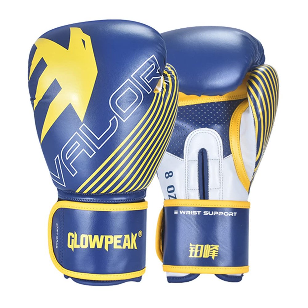 Boxing Gloves Boxing Training Gloves for Men Women Kids Pro MMA Kickboxing Fight Sparring Punching Bag Gloves Wrist Protection Breathable Blue 8oz (Blue 8 oz)