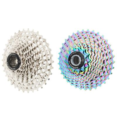 DJC Road Bike HG Freewheel Cassette 11s 12 Speed 11-28 32 34 36T Ultralight for HG Interface Sunshine-SZ Oilslick(Silver, 12s-11-28T)