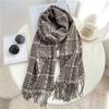 WeBert Ladies Scarves Scarf Plaid Scarf Winter Warm Cashmere Women Long Pashmina Foulard Female Scarves Lady Tassel Shawl Wraps (Color : WT244, Size : A) view 1