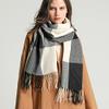 WeBert Ladies Scarves Scarf Plaid Scarf Winter Warm Cashmere Women Long Pashmina Foulard Female Scarves Lady Tassel Shawl Wraps (Color : WT244, Size : A) view 2