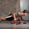 Fitness Push Up Bars Strength Training - Push-Up Stands Bars with Jump Rope - Home Floor Workout Equipment Pushup Handle with Cushioned Foam Grip & Non-Slip Sturdy Structure view 3
